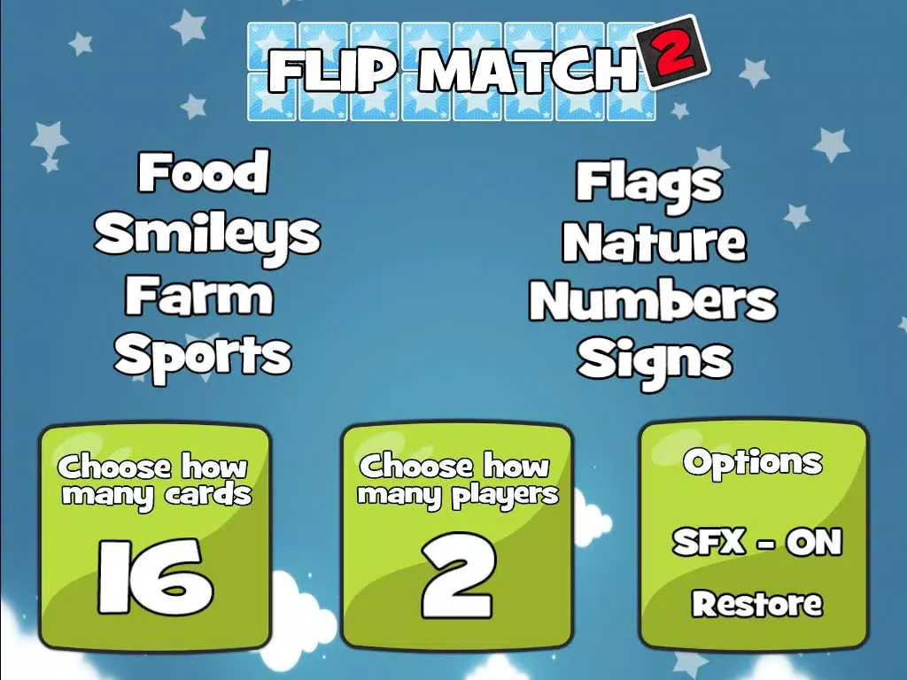 Flip Match 2 - Card Matching game for children iPad 应用截图